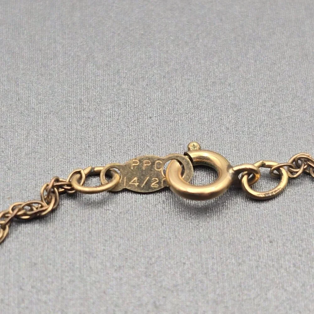 VTG Tru-Kay Gold-Filled 3 Photo Heart MOM Locket Pendant Necklace 20" Engraved - Picture 10 of 14